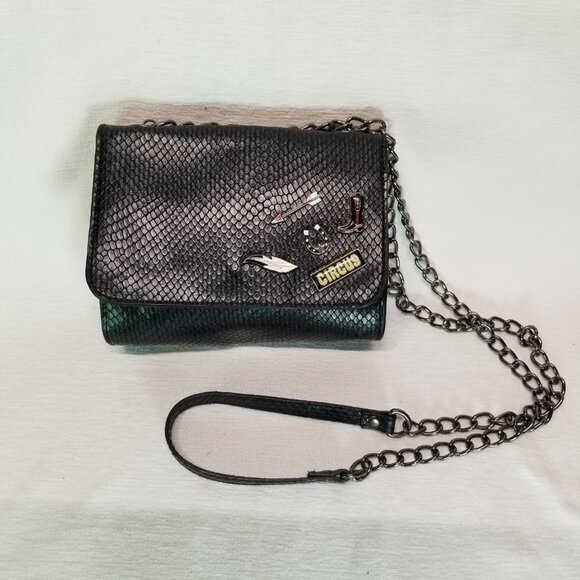 Circus by Sam Edelman Clive Pin Embellished Black Crossbody Bag Handbag Purse - Picture 2 of 8